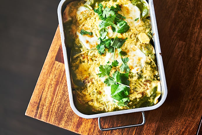 Green Chicken Enchiladas